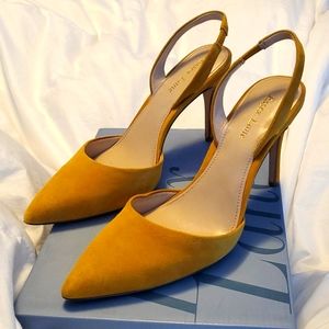 Yellow suede sling back Essex Lane